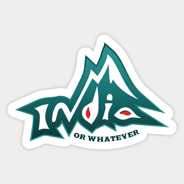 India or Whatever Sticker by RhymesWithMouse